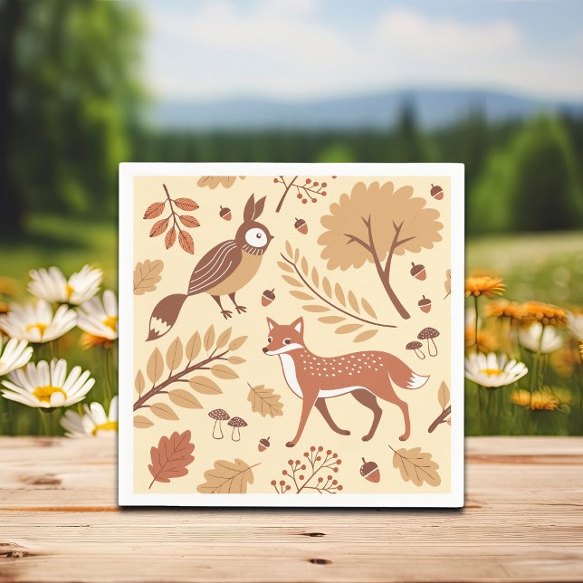 Guardanapo De Papel Padrão de queda escandinava legante (Criador carregado)