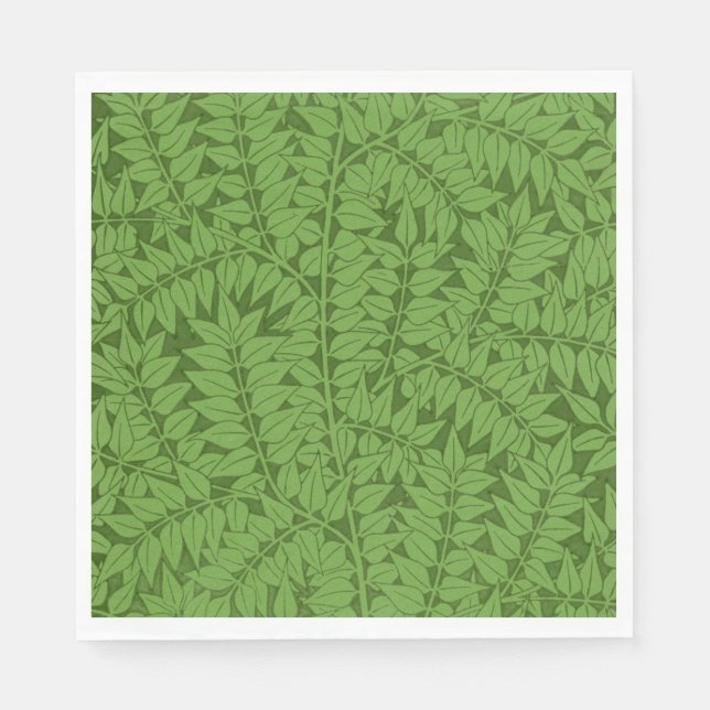 Guardanapo De Papel Padrão de Ramificação Verde (Arte Selvagem) (Willi (Frente)