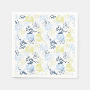 Guardanapo De Papel Padrão de rosa de jardim de vindima