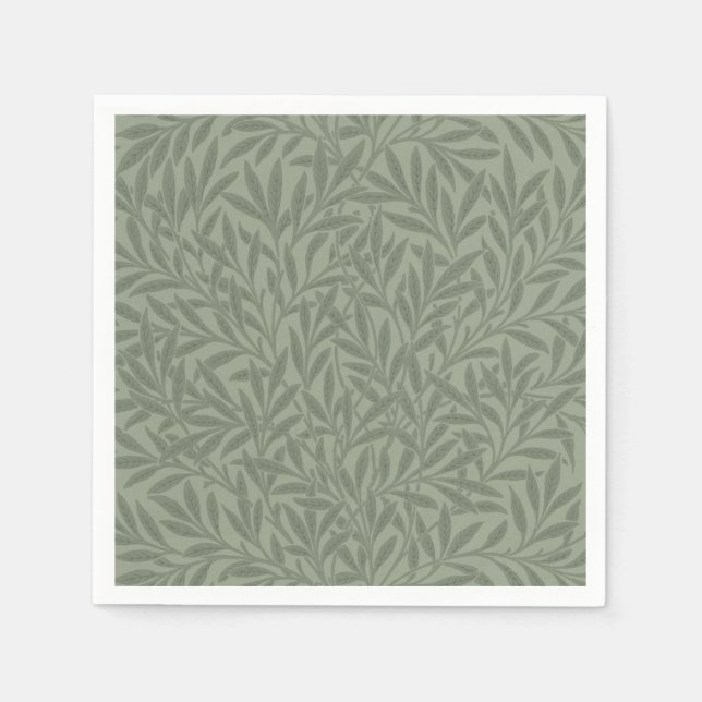 Guardanapo De Papel Padrão de Salgueiro William Morris Antigo Verde Sa (Frente)