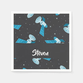 Guardanapo De Papel Padrão de satélite do espaço azul