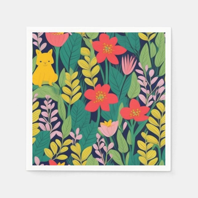 Guardanapo De Papel Padrão de selva (Frente)