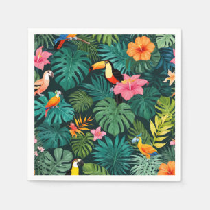 Guardanapo De Papel Padrão de Selva de Paraíso Tropical
