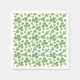 Guardanapo De Papel Padrão de Shamrock de verde-bonito