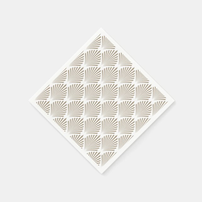 Guardanapo De Papel Padrão de Shell Dourado Elegante (Canto)