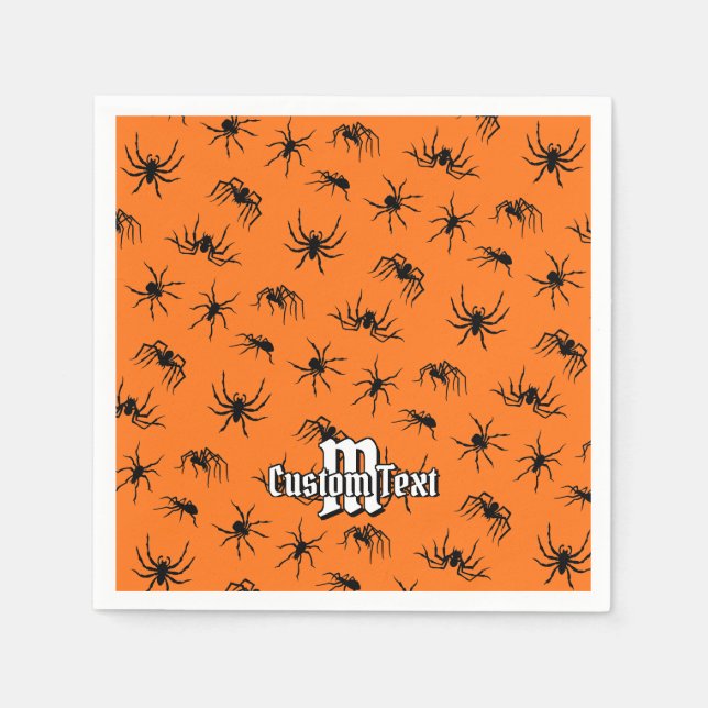 Guardanapo De Papel Padrão de Silhuettes de Aranha (Frente)
