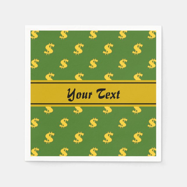 Guardanapo De Papel Padrão de sinal de dólar Papel Nápoles (Frente)