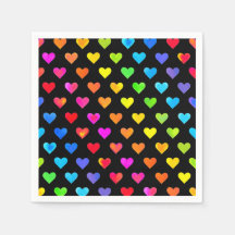 Padrão de Stripe do Coração Arco-Íris Colorido