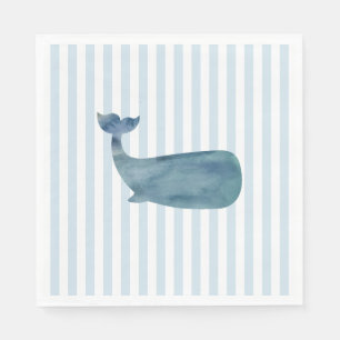 Guardanapo De Papel Padrão de Stripe Náutica de Baleia