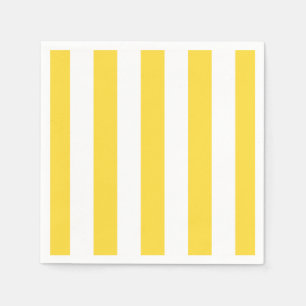 Guardanapo De Papel Padrão de Stripes Branco Amarelo do Ananás