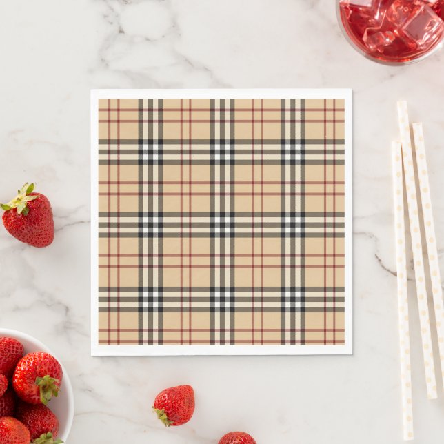 Guardanapo De Papel Padrão de Tartan Escocês     (Insitu)