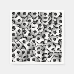 Guardanapo De Papel Padrão de Tema de Aniversário do Futebol
