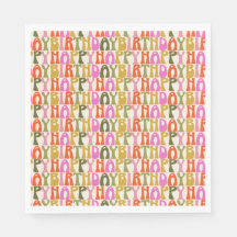 Padrão de Texto de Aniversário Feliz e Colorido