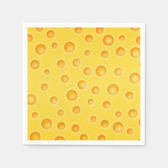 Guardanapo De Papel Padrão de textura de queijo suíço (Frente)
