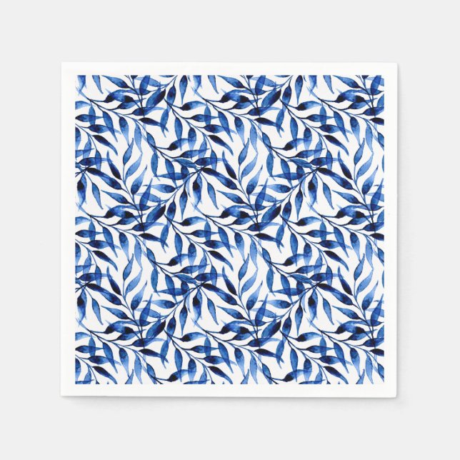 Guardanapo De Papel Padrão de Tinta de Aquarela Pintada À Mão (Frente)