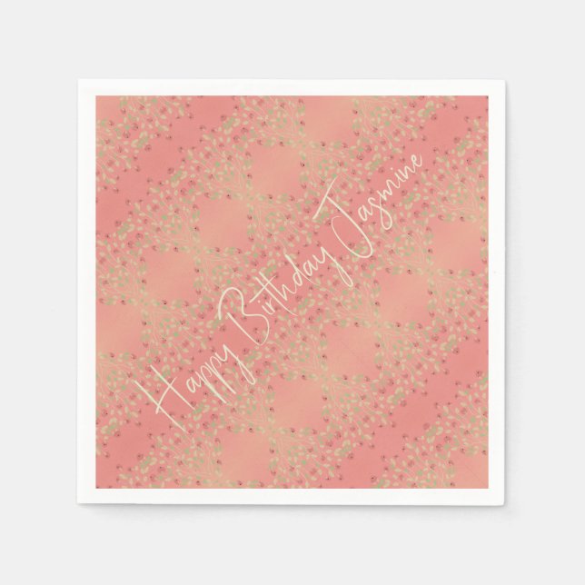 Guardanapo De Papel Padrão de Tipo Floral Delicado (Frente)