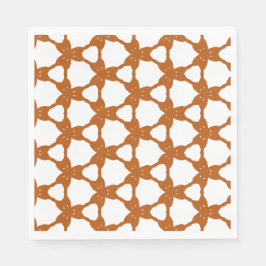 Guardanapo De Papel Padrão de Triângulo Laranja