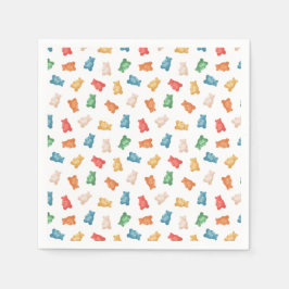 Guardanapo De Papel Padrão de Ursinhos Gummy