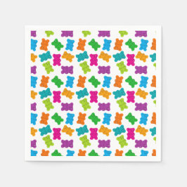 Guardanapo De Papel Padrão de Ursinhos Gummy