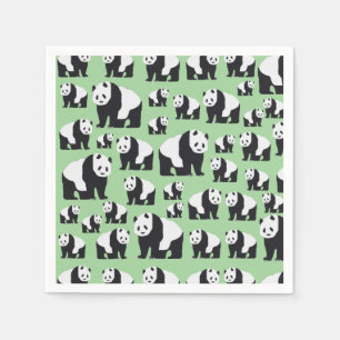 Guardanapo De Papel Padrão de Urso de Panda Bonito