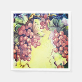 Guardanapo De Papel Padrão de Uva Vermelha Luxuosa