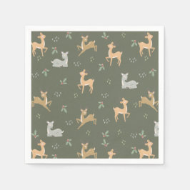 Guardanapo De Papel Padrão de Veado de Natal sem Olhos