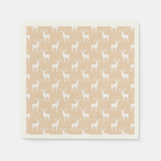 Guardanapo De Papel Padrão de Veado Macho Fofo (Frente)