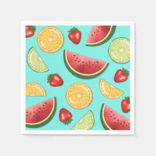 Guardanapo De Papel Padrão de Verão do Limão de melancia Frutas de mor