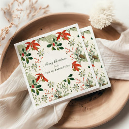 Guardanapo De Papel Padrão de Verdura de Natal Vintage