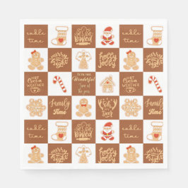 Guardanapo De Papel Padrão de Verificação de Biscoitos de Gingerpão