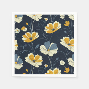 Guardanapo De Papel Padrão de vindima, design floral elegante