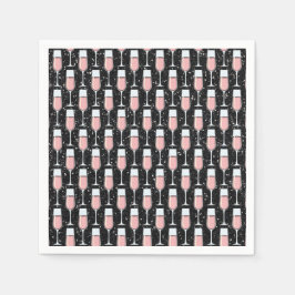 Guardanapo De Papel Padrão de Vinho Rosé