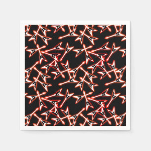 Guardanapo De Papel Padrão de Violão Elétrico de Metal Vermelho e N