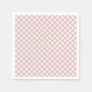 Guardanapo De Papel Padrão de Xadrez de Sombreado Rosa Maciço Minimali