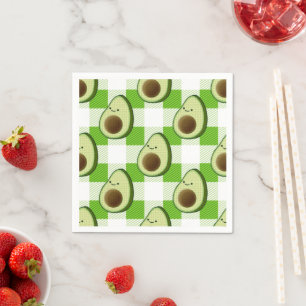 Guardanapo De Papel Padrão de Xadrez Verde Avocado Tartan