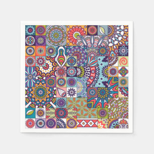 Guardanapo De Papel Padrão do Azulejo Mandala