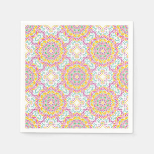 Guardanapo De Papel Padrão do Azulejo Mandala