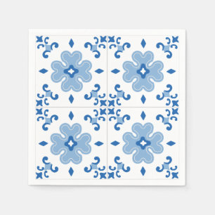 Guardanapo De Papel Padrão do Azulejo Vintage Português Azulejo