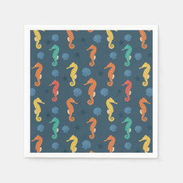 Guardanapo De Papel Padrão do cavalo marinho