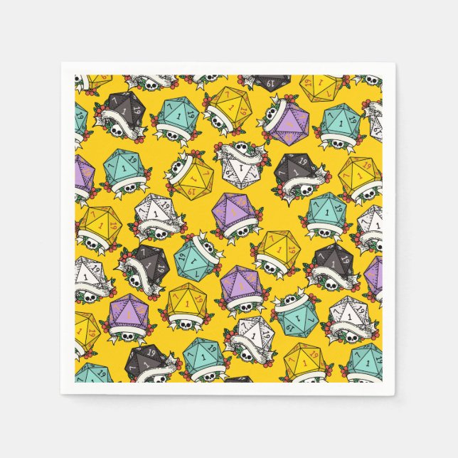 Guardanapo De Papel Padrão do Conjunto de Dados D20 (Frente)