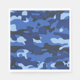 Guardanapo De Papel Padrão do Exército Azul Camo de Camuflagem