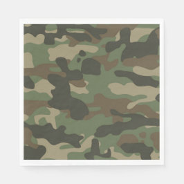 Guardanapo De Papel Padrão do Exército Verde Camo de Camuflagem