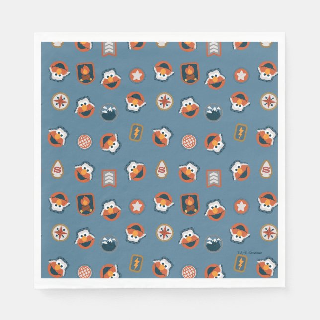 Guardanapo De Papel Padrão do Explorador Elmo Woodland (Frente)