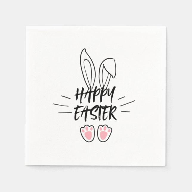 Guardanapo De Papel padrão do felz pascoa (Frente)
