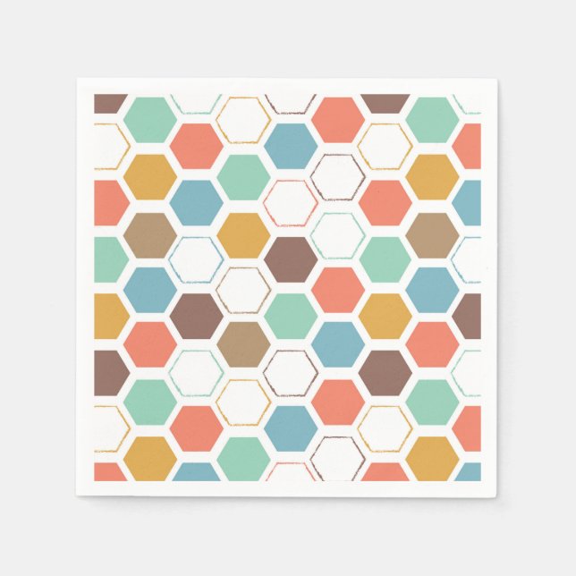 Guardanapo De Papel Padrão do módulo de colmeia da abelha (Frente)