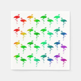 Guardanapo De Papel Padrão do Rainbow Pride LGBTQ Flamingos