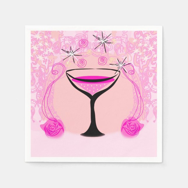 Guardanapo De Papel padrão dos óculos de vinho Napkin (Frente)