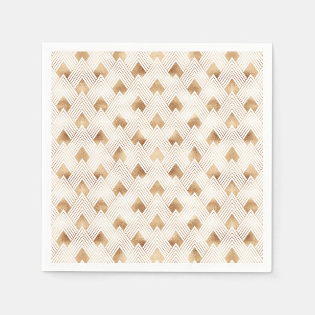 Guardanapo De Papel Padrão Dourado de Deco de Arte (Frente)