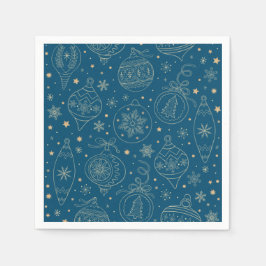 Guardanapo De Papel Padrão Dourado de decoração de árvores de Natal