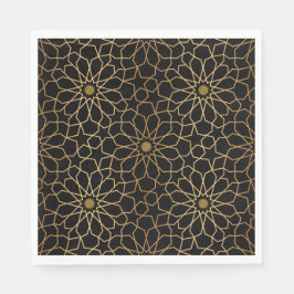 Guardanapo De Papel Padrão Dourado mediterrânico moderno marroquino